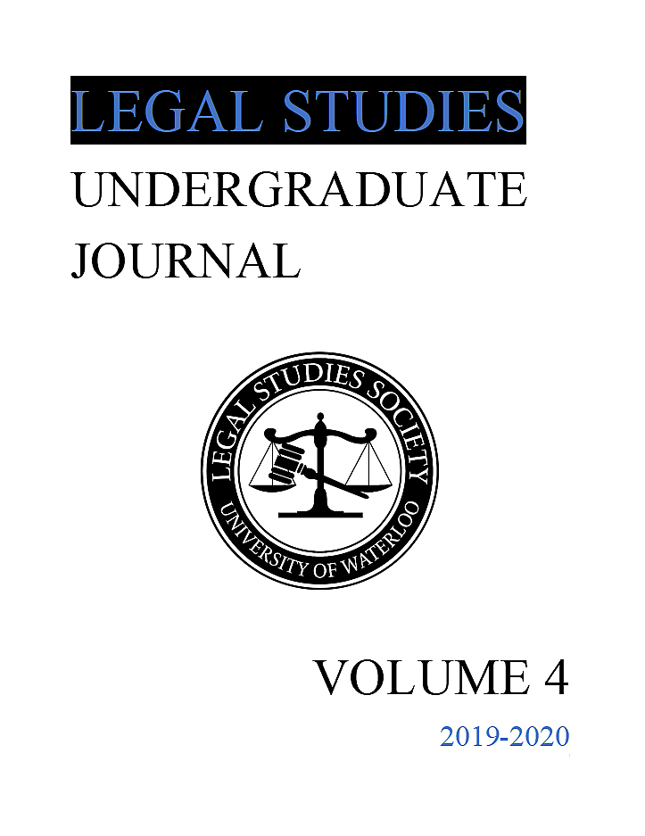 					View Vol. 4 (2020): Legal Studies Undergraduate Journal Volume 4
				